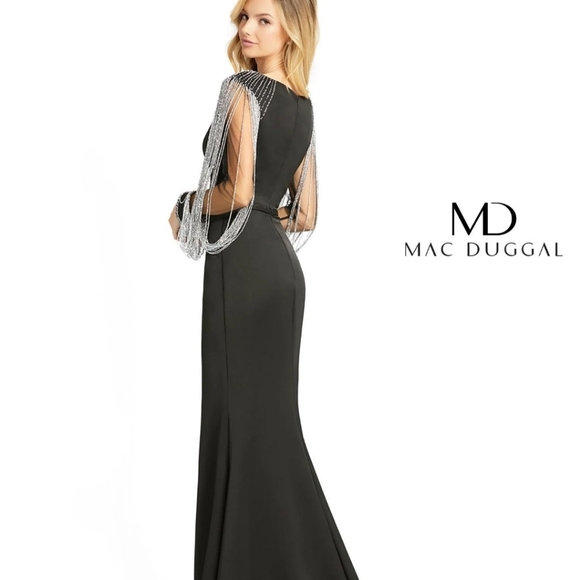 MacDuggal 20116 Two Sleeved Gown Size 4 (with alterations) - Picture 2 of 12